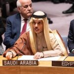 Saudi Arabian representative speaking at a United Nations meeting