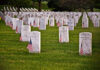 House Revolt Over Marine’s Denied Valor Rows of white headstones with American flags in a military cemetery