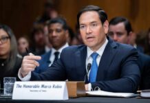 Rubio’s High-Stakes Dash to Calm the Gulf A government official speaking during a Senate hearing