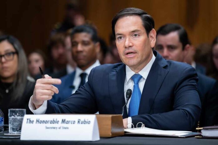 Washington,,Dc,,United,States,-,May,20,,2025:,Secretary,Marco A government official speaking during a Senate hearing