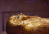 Egypt’s Elite Women Weren’t Playing Dress-Up Ancient Egyptian golden sarcophagus lid with carved details