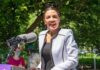 Wrong Messenger? Dems Panic Quietly Woman speaking at an outdoor podium with a microphone
