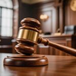 Florida Revives Bombshell Gender-Care Fight A wooden gavel resting on a courtroom table with a scale of justice in the background