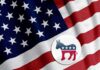 Progressives Declare War—Who Gets Purged? American flag with a Democratic Party donkey symbol