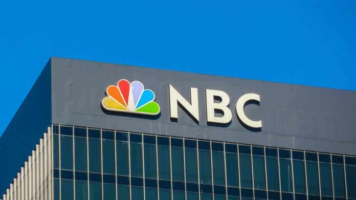 shutterstock_1211618743 NBC logo on a modern office building facade