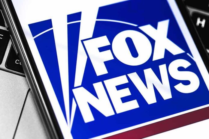 shutterstock_1350152534 Fox News logo displayed on a smartphone screen