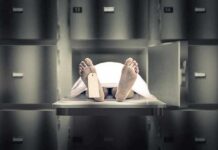 Bay Area Dad’s Chilling Hospital Admission Body on morgue tray with toe tag and sheet